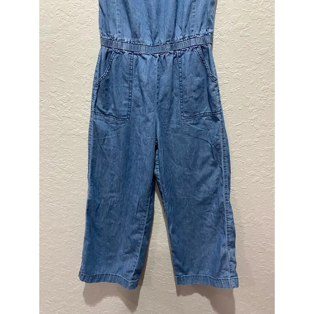 Old Navy Girls Blue Ruffle Sleeve Romper Size Large (10-12yrs)